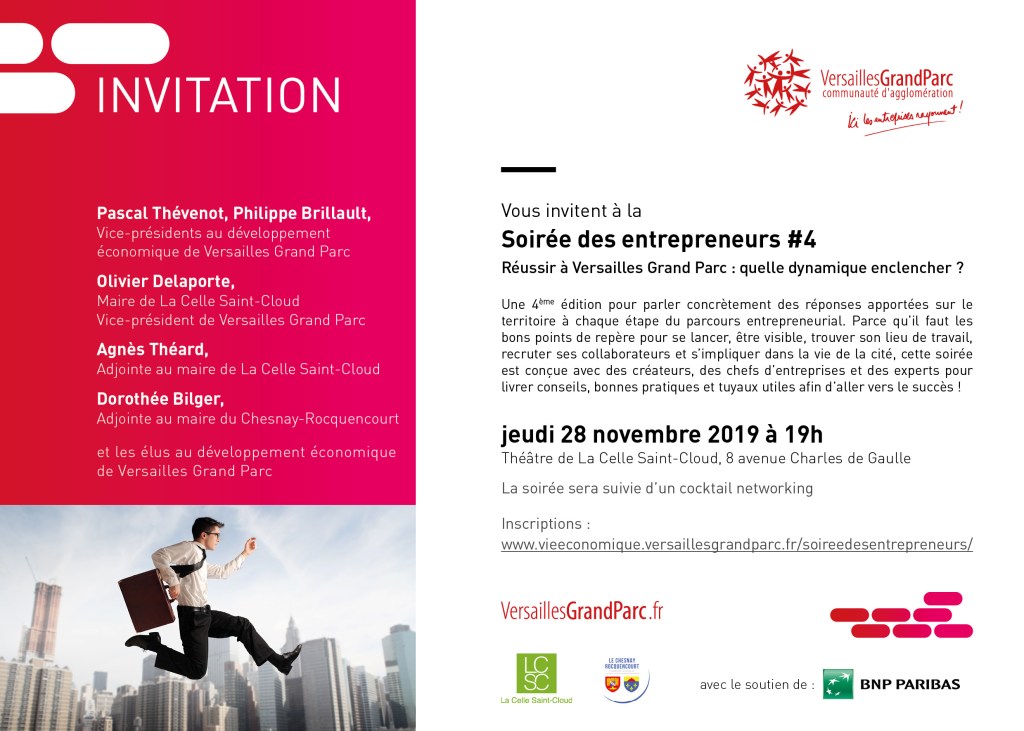 Soirée des entrepreneurs réussir à Versailles Grand Parc : Quelle dynamique enclencher ? 