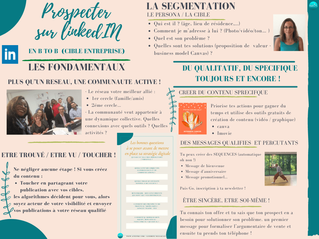 Prospection digitale LinkedIN 
Ne négliger aucune étape ! Si vous créez du contenu :  
Toucher en partageant votre publication avec vos cibles. 
les algorithmes décident pour vous, alors soyez acteur de votre visibilité et envoyer vos publications à votre réseau qualifié  
