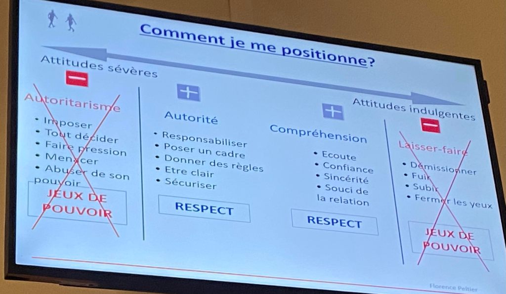 Comment je me positionne. J'accepte l'autorité s'il y a du respect 